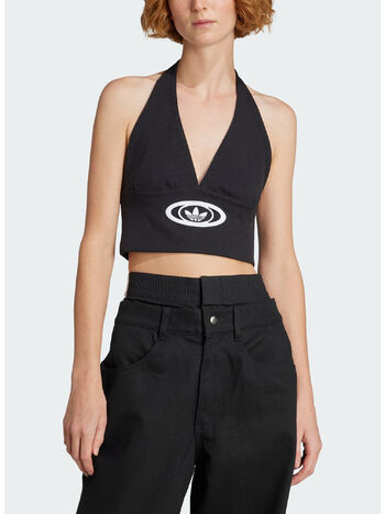 TOP CAMPUS 2000 CON SCOLLO A V, BLACK, small