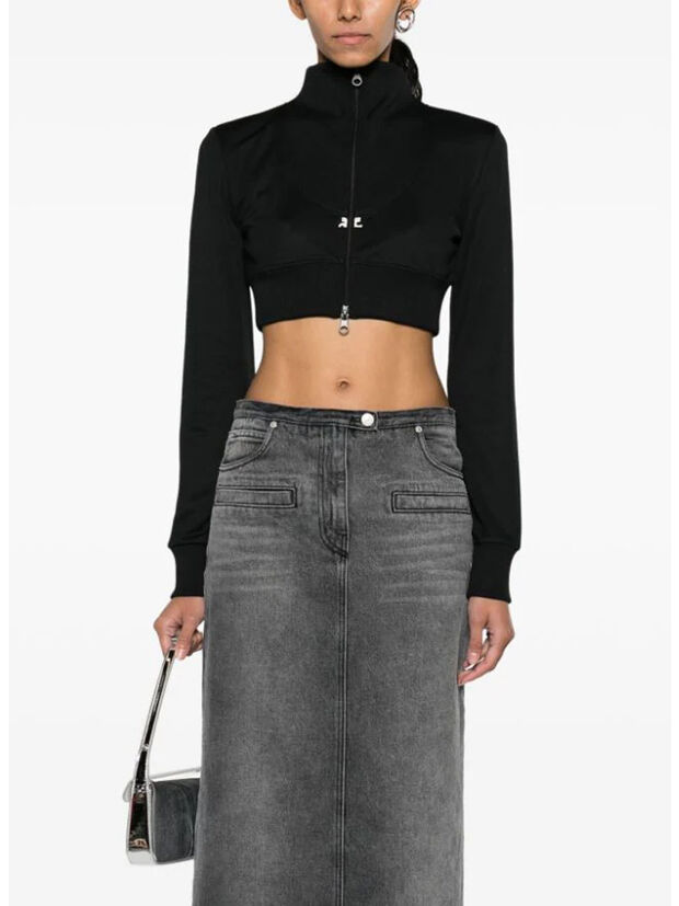 FELPA MAXI RIB TRACKSUIT CROPPED, 9999 BLACK, large