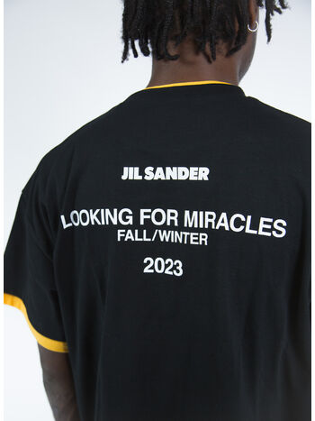 T-SHIRT DOUBLE LAYER, 001 BLACK (001 + 712), small