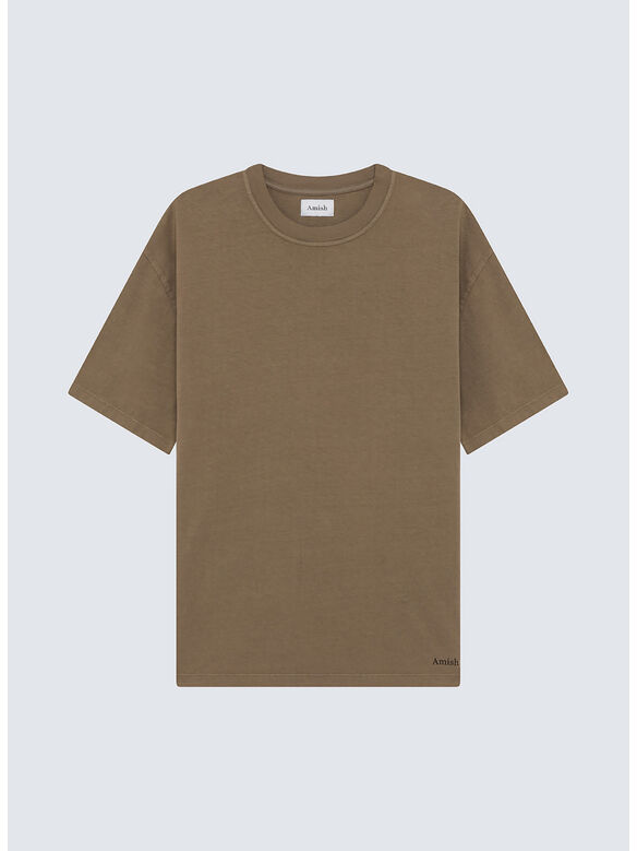T-SHIRT MICRO LOGO, C0647 Jersey Dyed Walnut, medium