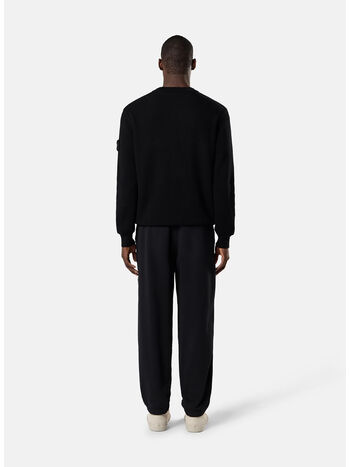 MAGLIONE RIBBED SOFT COTTON, V0029 BLACK, small