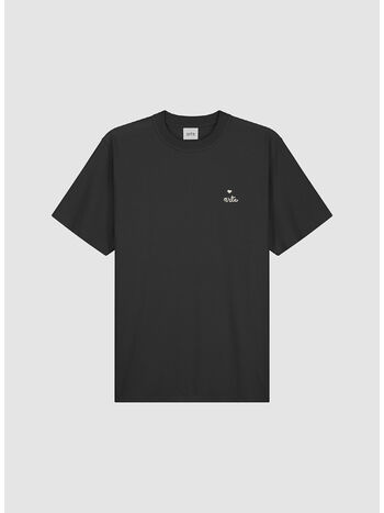 T-SHIRT HEART LOGO, BLACK, small