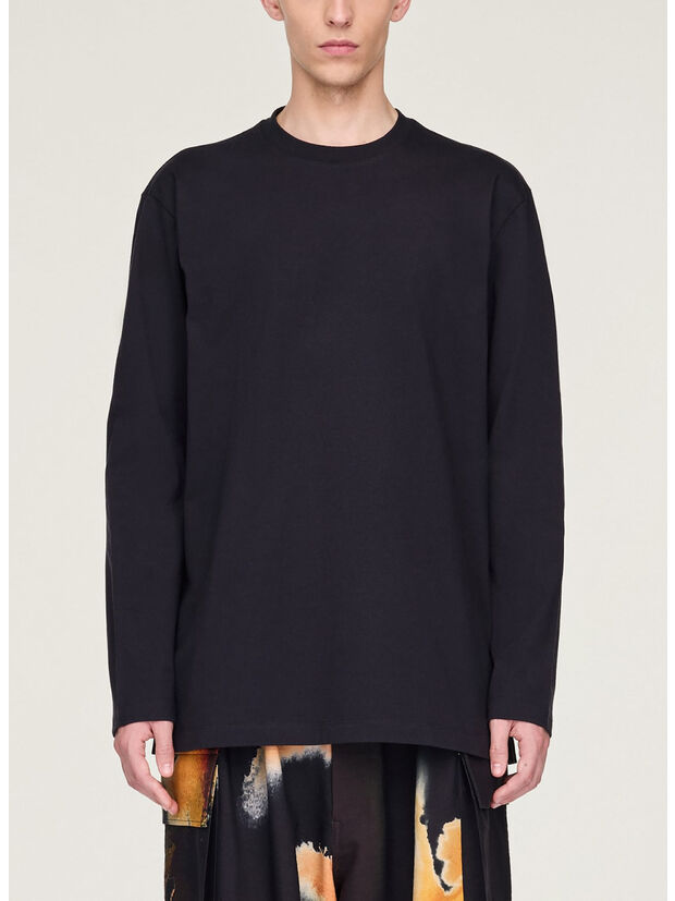 T-SHIRT Y-3 LONGSLEEVE GRAPHIC PRINT, BLACK, large
