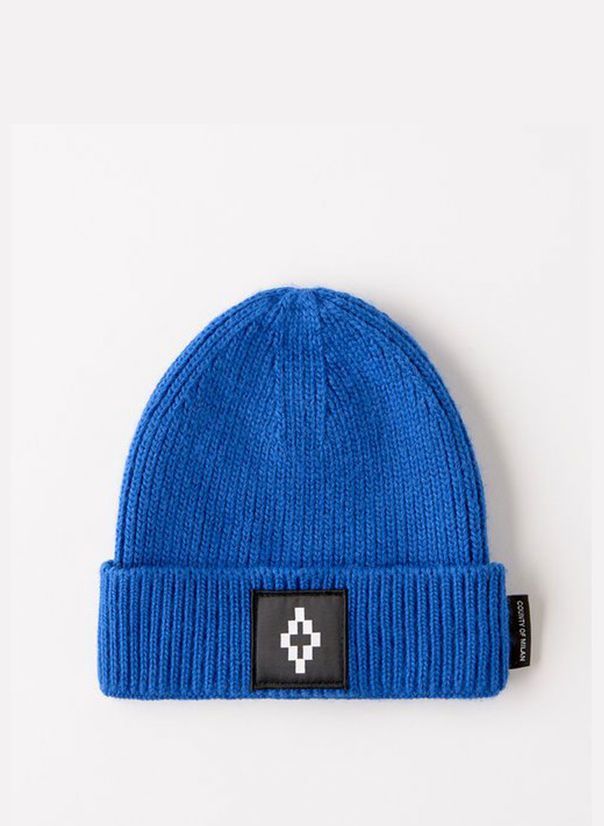 CAPPELLO COUNTY LOGO BEANIE, ELECTRICBLUE/WHITE, large