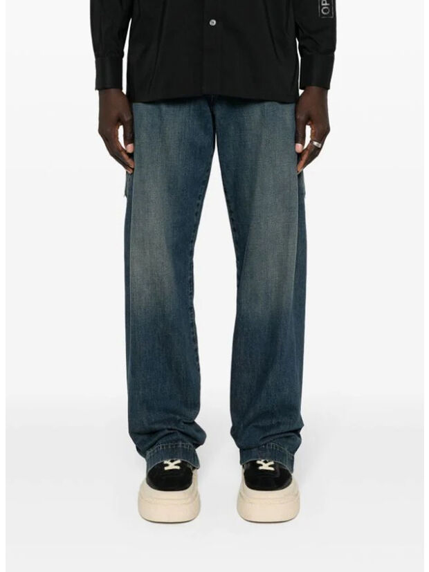 JEANS IN DENIM A GAMBA DRITTA, 961, large