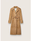 TRENCH IN SUEDE CON CINTURA IN VITA, 15155 MELLOW BUFF, thumb