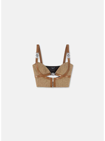 TOP BRA TESSUTO CANVAS LOGO, 2N740, small