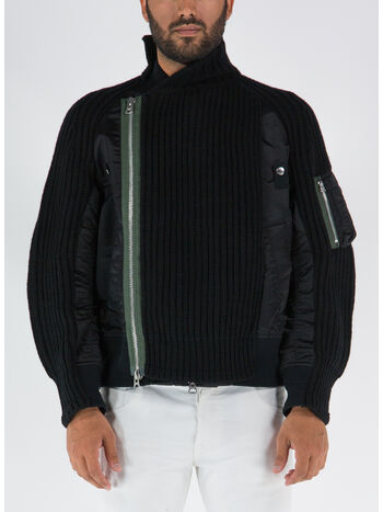 GIACCA BOMBER, 001 BLACK, small