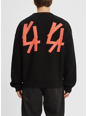 FELPA KELVIN CREWNECK, P289 BLACK+44SOLIDNEONPRINT	, small