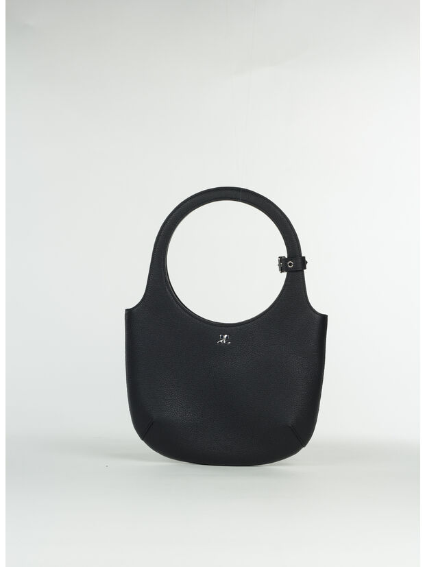 BORSA HOLY GRAINED LEATHER, 9999 BLACK, large