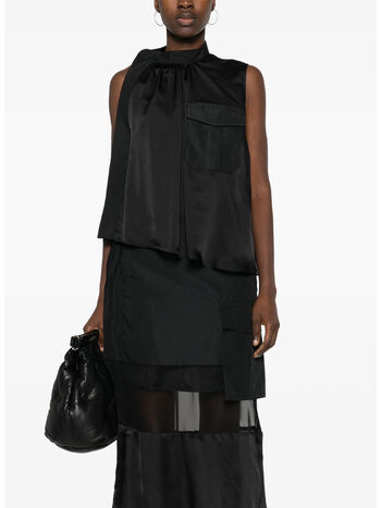 CAMICIA FABRIC COMBO, 001 BLACK, small