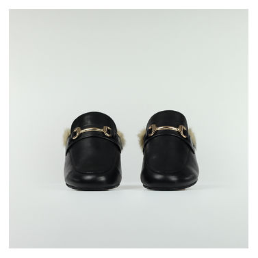 SLIPPER, BLACKLEATHER, small