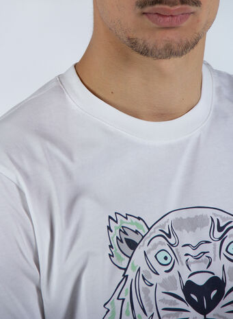 T-SHIRT TIGER CLASSIC, 01BWHITE, small