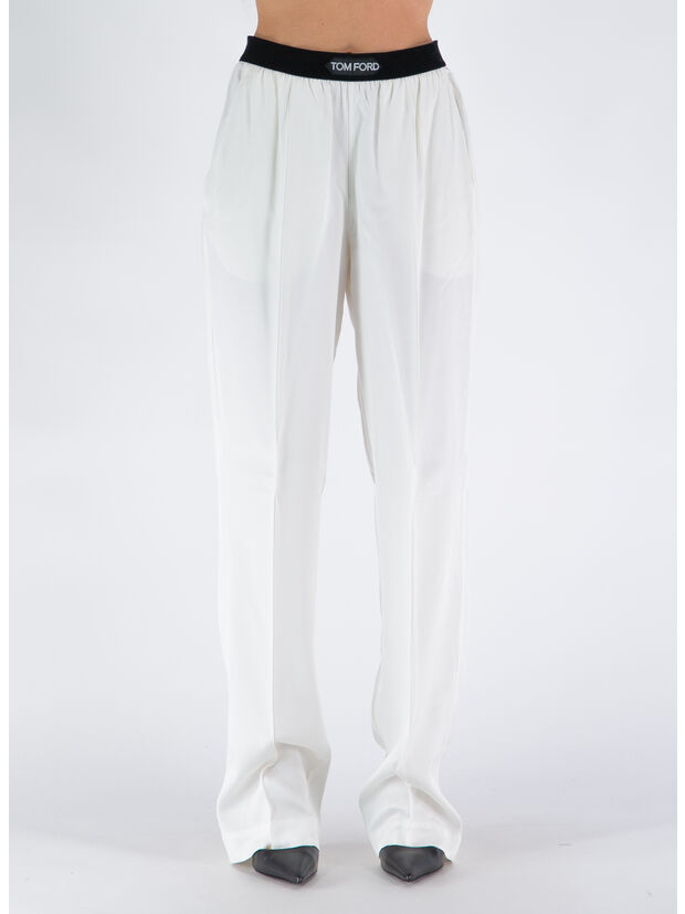 PANTALONE SOFT FLUID TWILL, AW003 CHALK, large