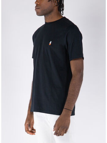 T-SHIRT MIFFY EMBROIDERED, BLACK, small