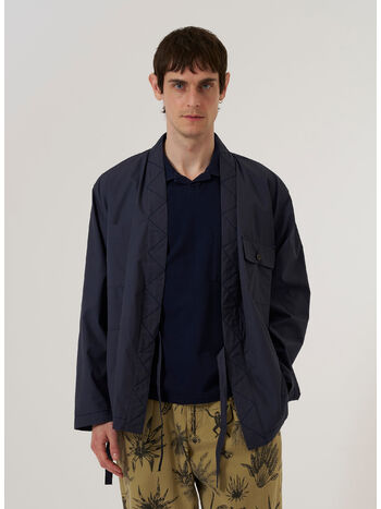 PEACHED POPLIN OSAKA WORK, NAVY, small