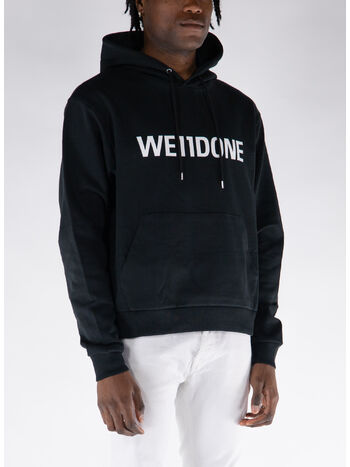 FELPA HOODIE BASIC LOGO FITTED, BLACK, small