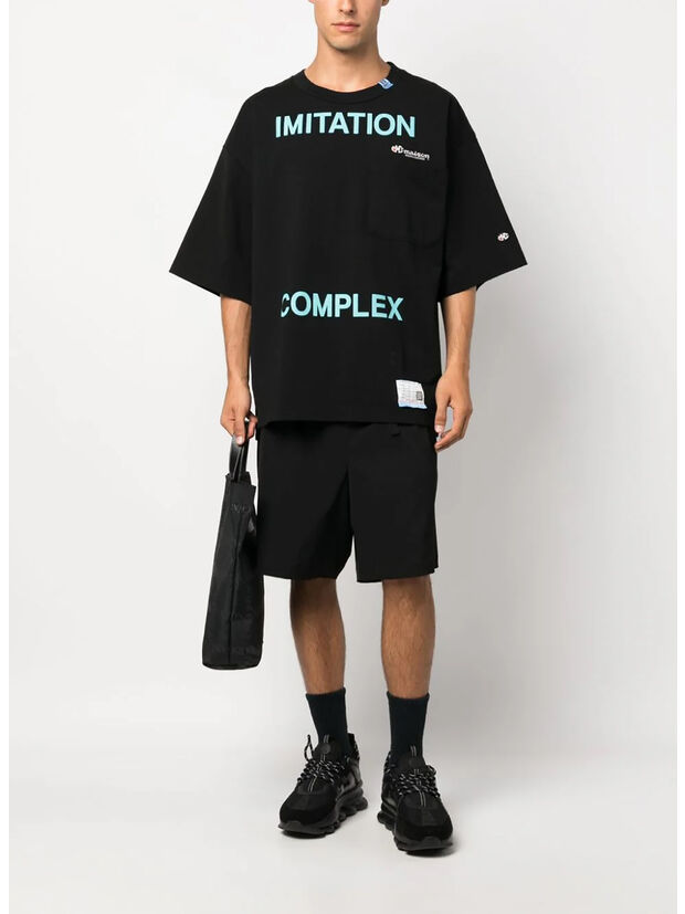 T-SHIRT IMITATION COMPLEX, BLACK, large