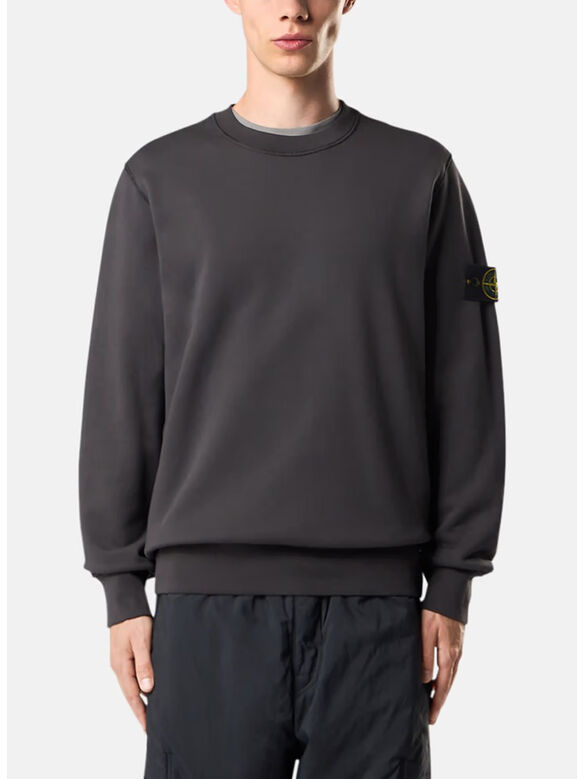 FELPA GIROCOLLO ORGANIC COTTON FLEECE, V0062 LEAD GREY, medium