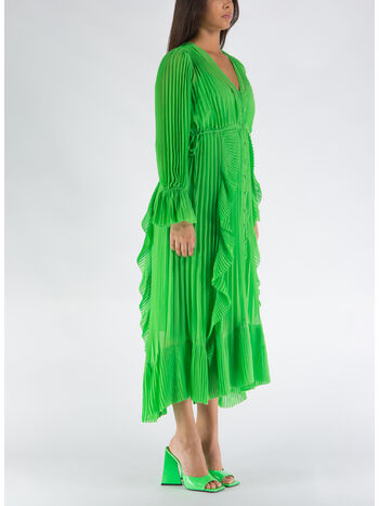 ABITO CHIFFON RUFFLE, GREEN, small