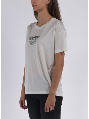 T-SHIRT SILK JERSEY, XAWLB CHALK & BLACK, small