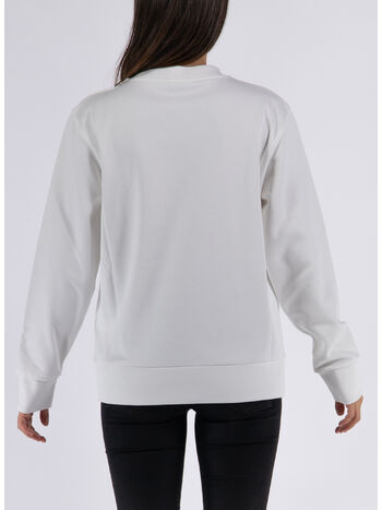 FELPA GIROCOLLO CON LOGO GLITTER, 033, small