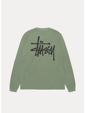 MAGLIONE GIROCOLLO RAGLAN BASIC THERMAL, 1059 SAGE, small