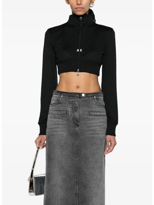 FELPA MAXI RIB TRACKSUIT CROPPED, 9999 BLACK, medium