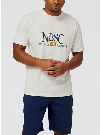 T-SHIRT ATHLETICS SPORTS CLUB TEE, OTH OATMEAL HEATHER, small