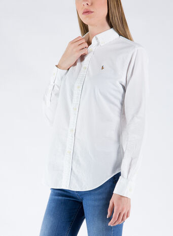 CAMICIA OXFORD, 003BSRWHITE, small