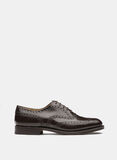 SCARPA OXFORD BROGUE IN PELLE DI VITELLO SPAZZOLATO, F0AMALIGHTEBONY, thumb