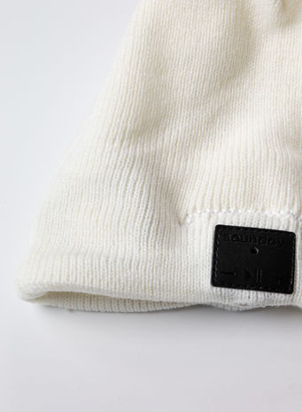 CAPPELLO SOUNDAY BEANIE UNISEX, WHITE, small