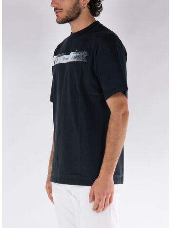 T-SHIRT OG BLURRED LOGO TEE, BLK0001 BLACK, small
