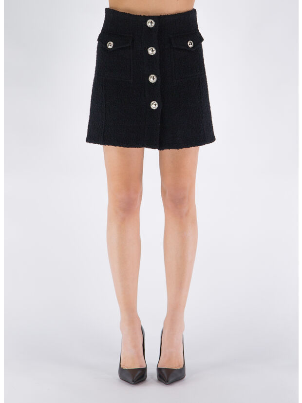 GONNA TWEED BOUCLE, 900 BLACK, large