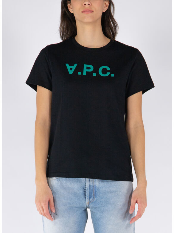 T-SHIRT VPC BLANC F, NOIR/VERT, medium