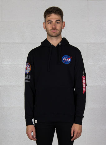 FELPA APOLLO 11 HOODY, 03BLACK, small