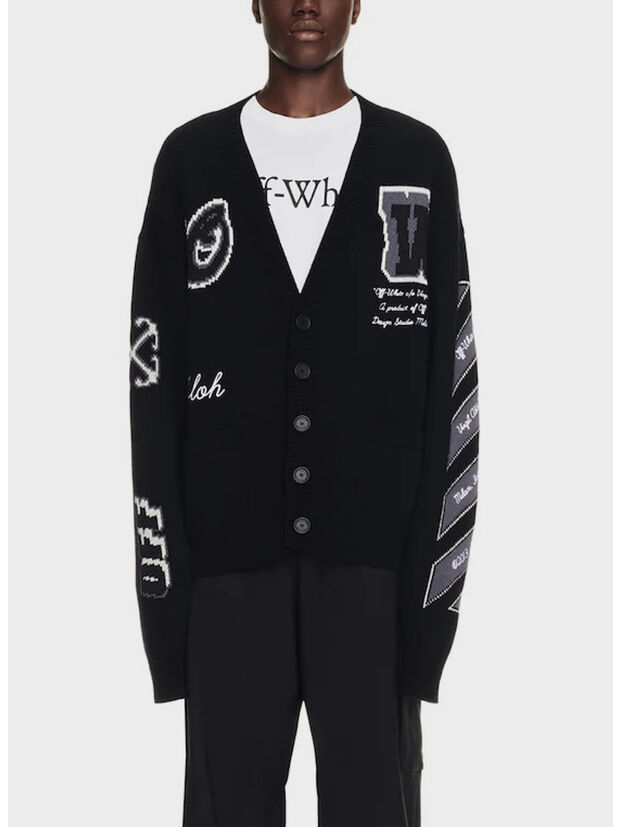 CARDIGAN VARSITY KNIT, 1010, large