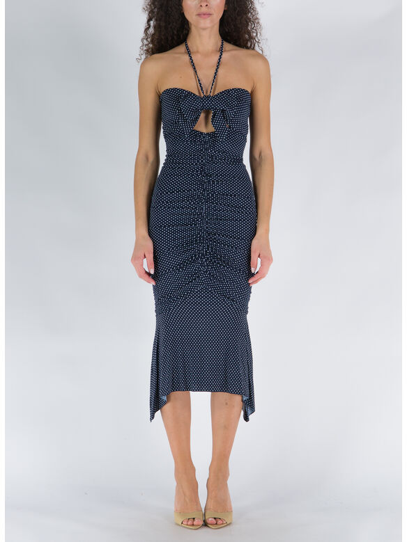 ABITO BUSTIER MIDI, JAPANESE BLUE, medium