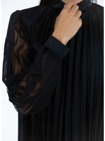 CAMICIA BLUSA, 001 BLACK, small