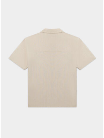 CAMICIA LINEN SHORTSLEEVE, BEIGE, small