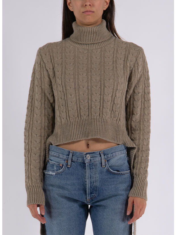 PULLOVER IN MAGLIA TRECCIATA, 110, large