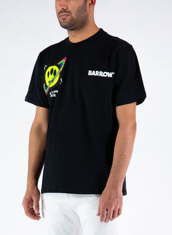 T-SHIRT CON STAMPA, 110BLACK, small