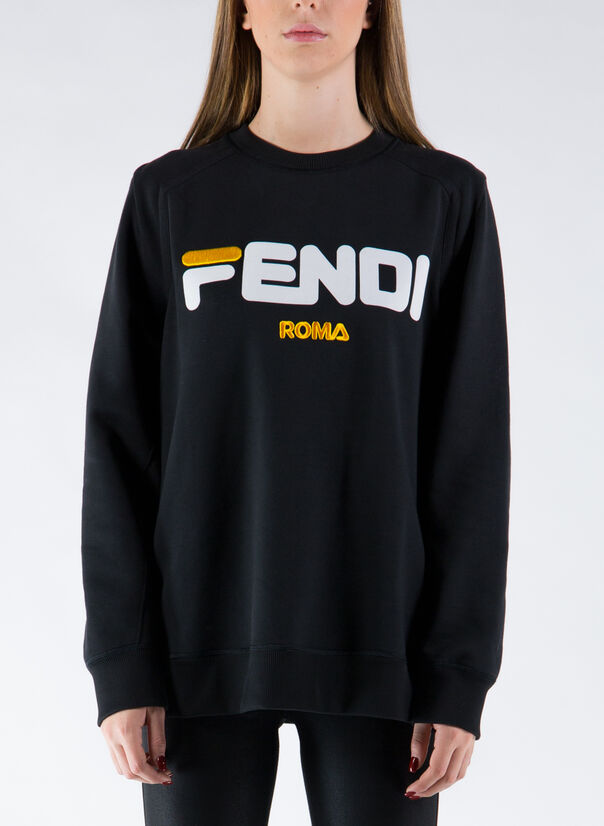 FENDI FELPA CON LOGO Nero Donna | Susi