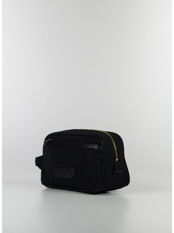 BEAUTY CASE LEATHER NYLON SMALL, U9000 BLACK, small