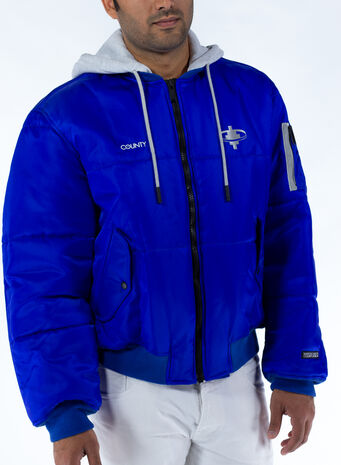 CROSS BOMBER HOODIE, 4572BLUESILVER, small