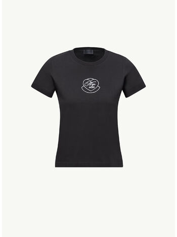 T-SHIRT IN COTONE CON LOGO CON CUORE RICAMATO, , small