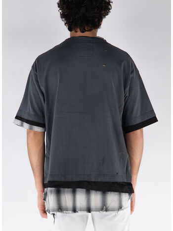 T-SHIRT TRIPLE LAYERED, BLACK, small