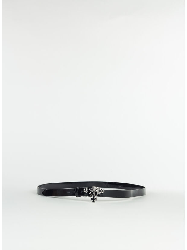 CINTURA SMALL LINE ORB BUCKLE, N403 BLACK, large