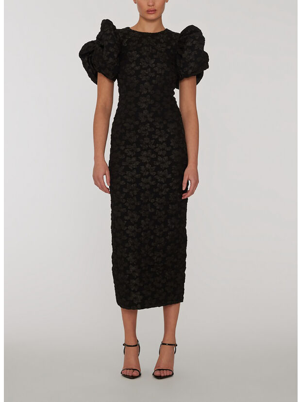 ABITO 3D JACQUARD MIDI, 1000 BLACK, large