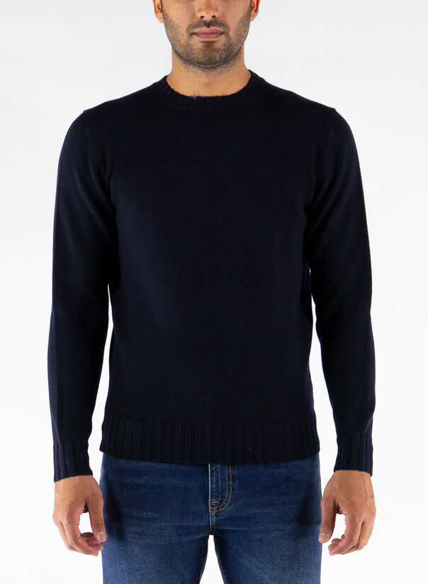 MAGLIONE GIROCOLLO, 008NAVY, large